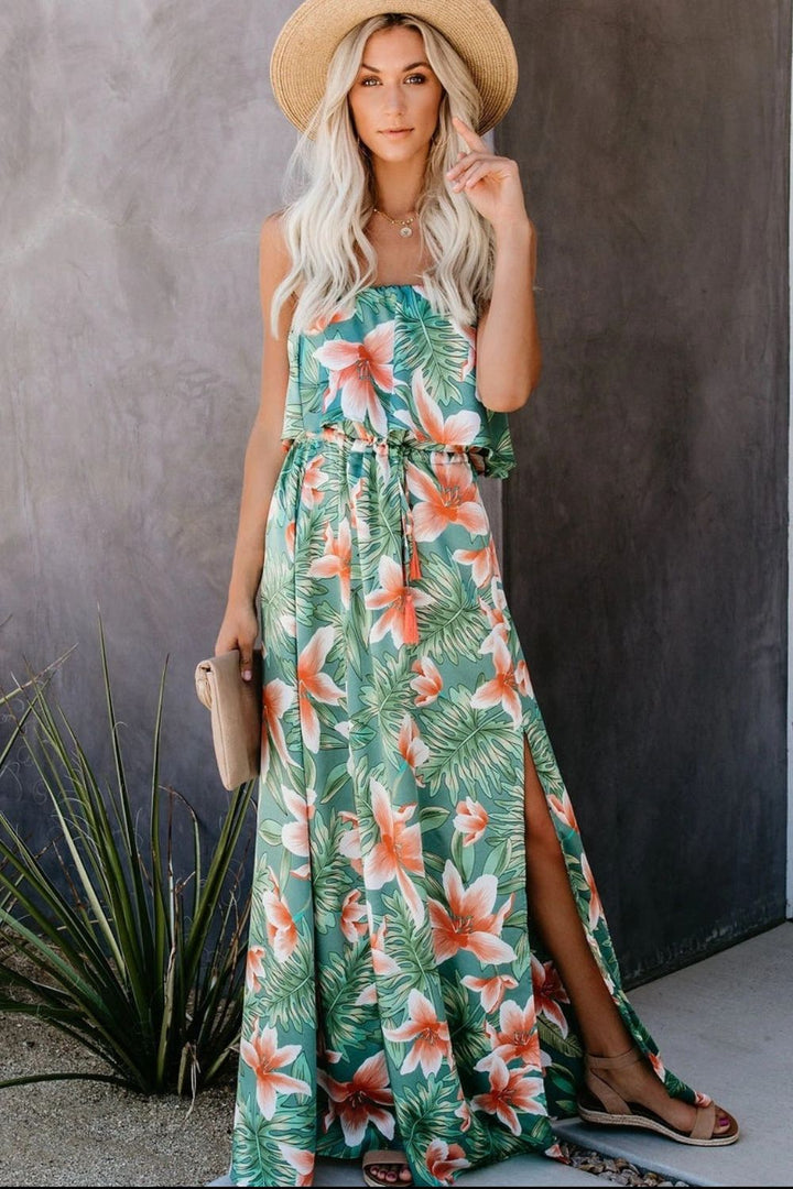 EJC STRAPLESS MAXI DRESS