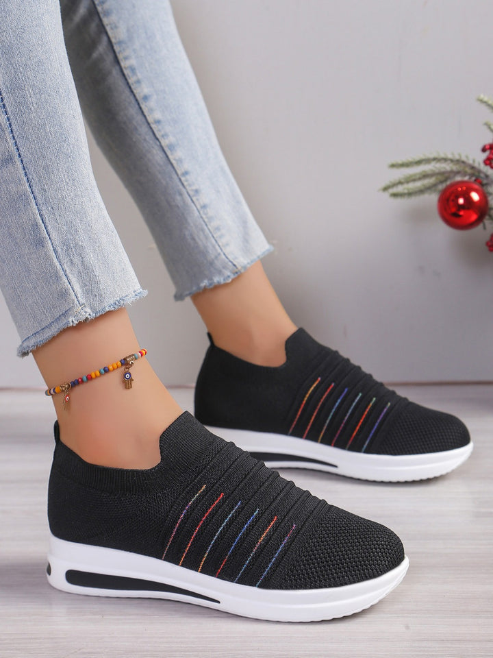 EJC Breathable Mesh Wedge Sneakers