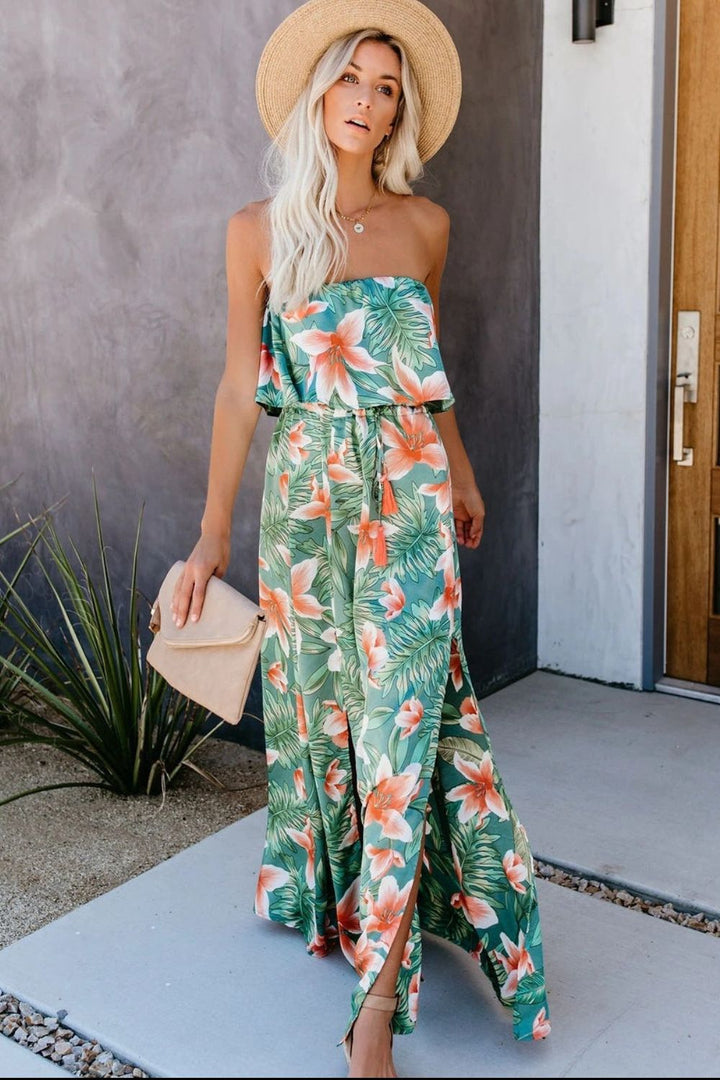 EJC STRAPLESS MAXI DRESS