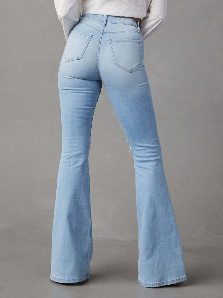 EJC Distressed Bootcut Jeans with Pockets