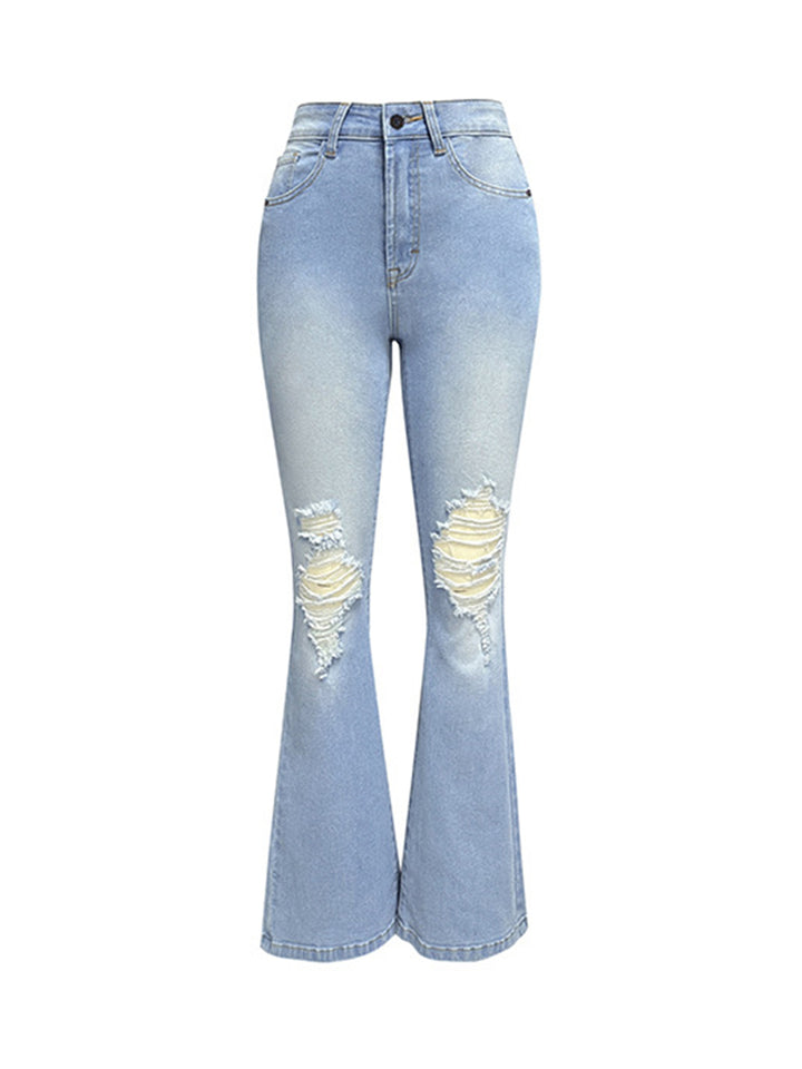 EJC Distressed Bootcut Jeans with Pockets
