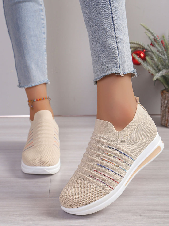EJC Breathable Mesh Wedge Sneakers
