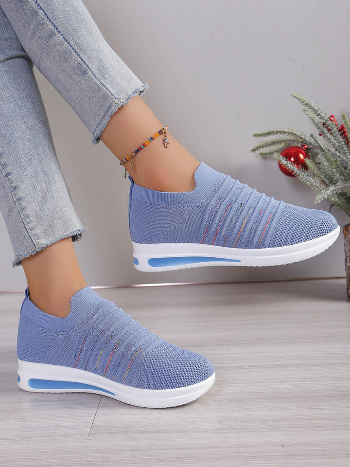 EJC Breathable Mesh Wedge Sneakers