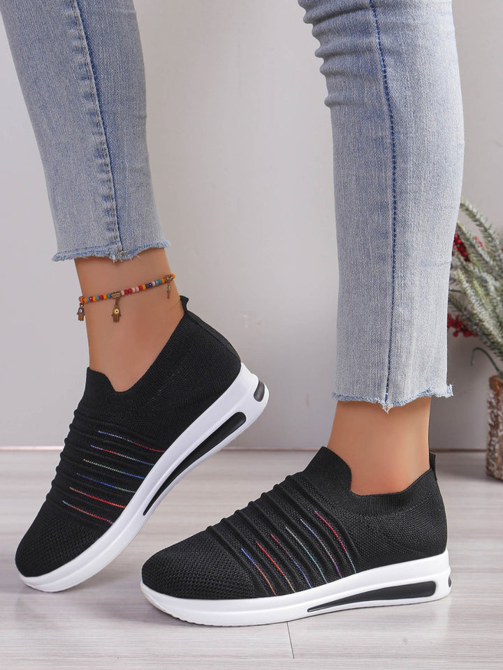 EJC Breathable Mesh Wedge Sneakers