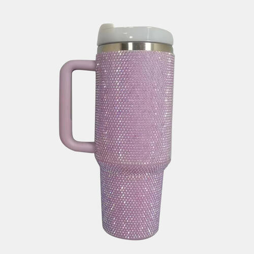 EJC Rhinestone Stainless Steel Tumbler with Straw