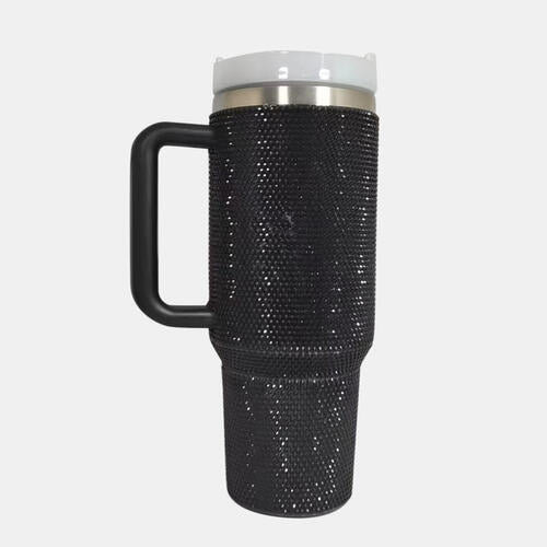 EJC Rhinestone Stainless Steel Tumbler with Straw