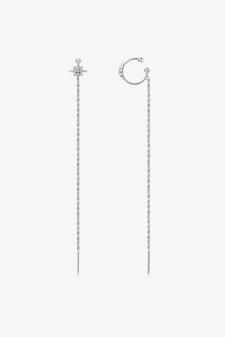 EJC Moissanite 925 Sterling Silver Threader Earrings