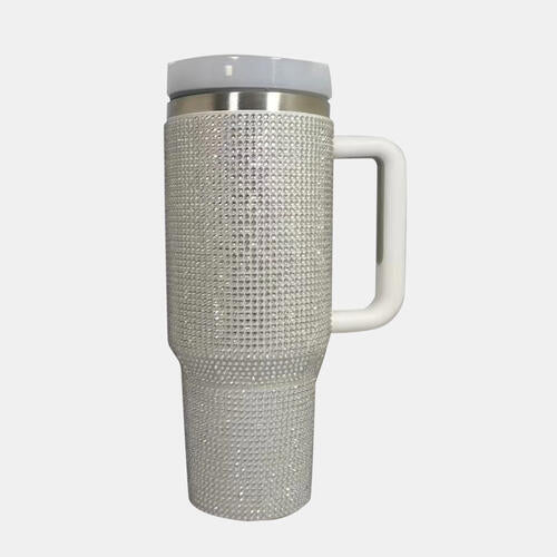 EJC Rhinestone Stainless Steel Tumbler with Straw