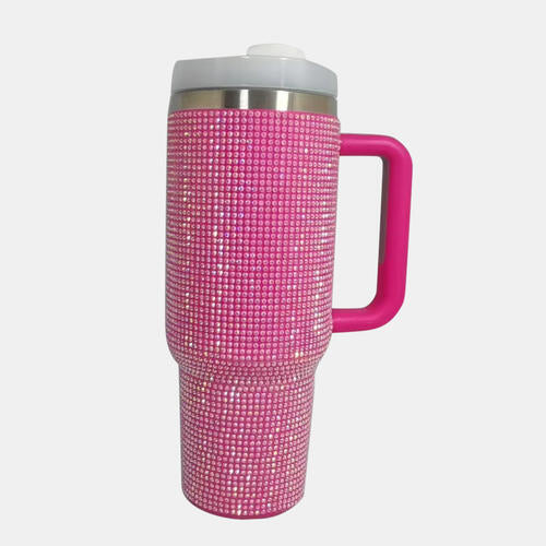 EJC Rhinestone Stainless Steel Tumbler with Straw