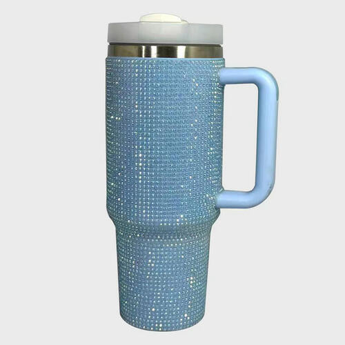 EJC Rhinestone Stainless Steel Tumbler with Straw