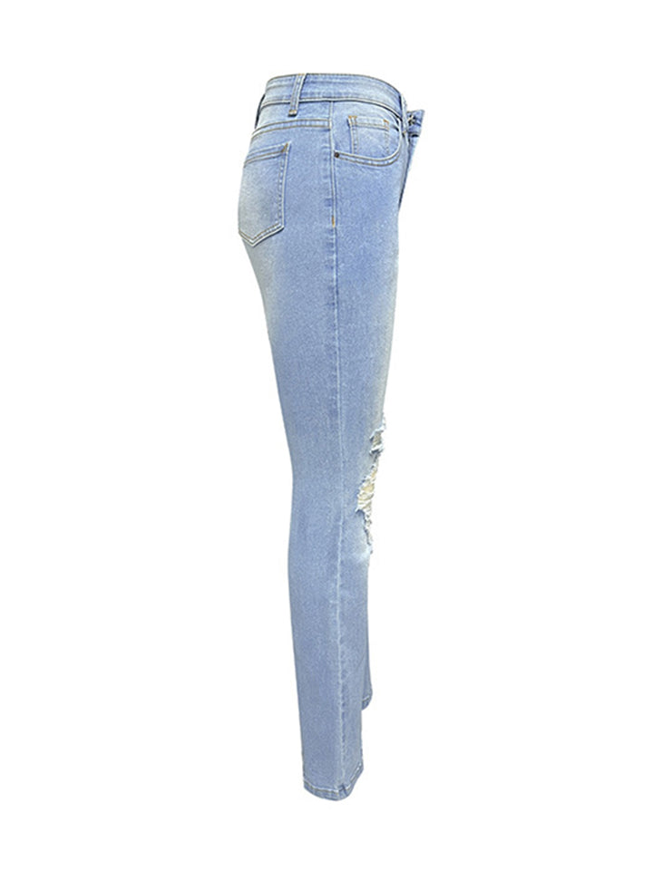 EJC Distressed Bootcut Jeans with Pockets