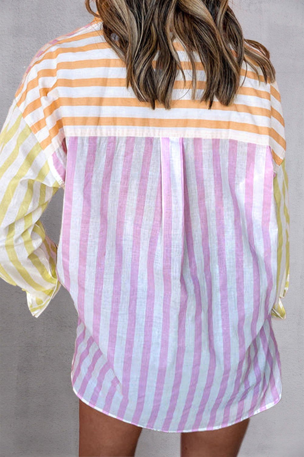 EJC Striped Button Up Long Sleeve Shirt