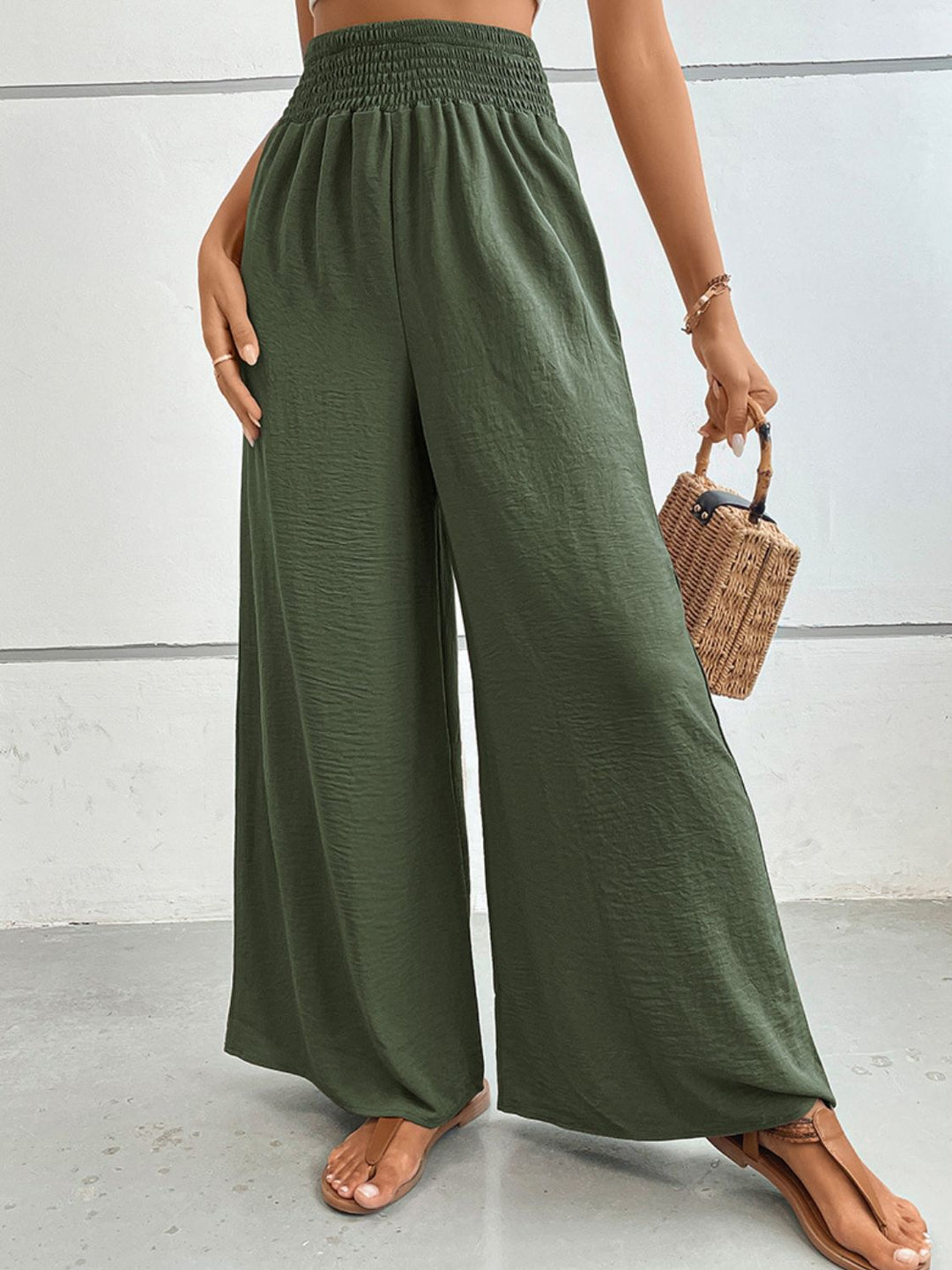 EJC Wide Waistband Relax Fit Long Pants