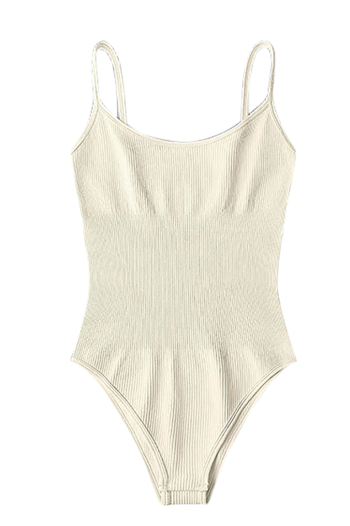 EJC Scoop Neck Spaghetti Strap Active Bodysuit