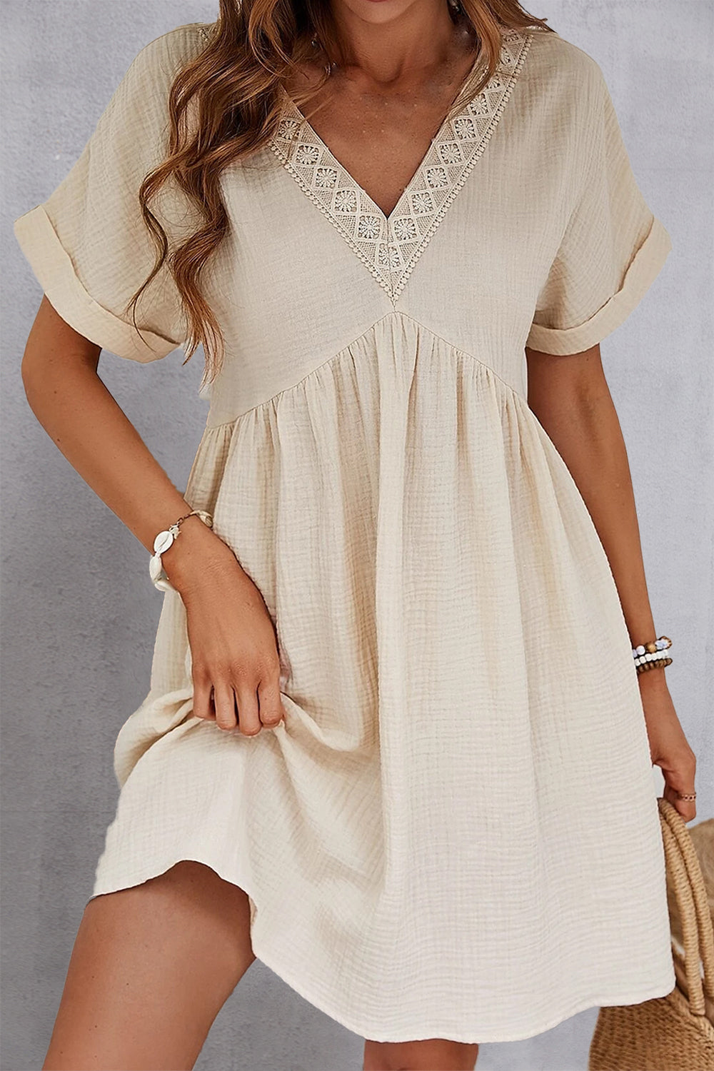 EJC V-Neck Short Sleeve Dress