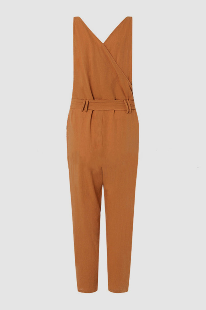 EJC Surplice Sleeveless Jumpsuit