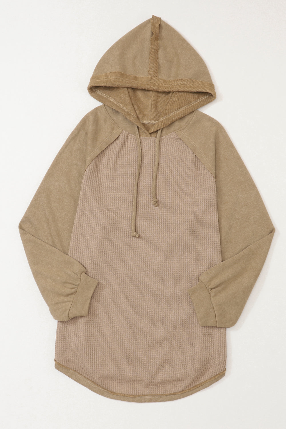 EJC Waffled Knit Drawstring Hoodie