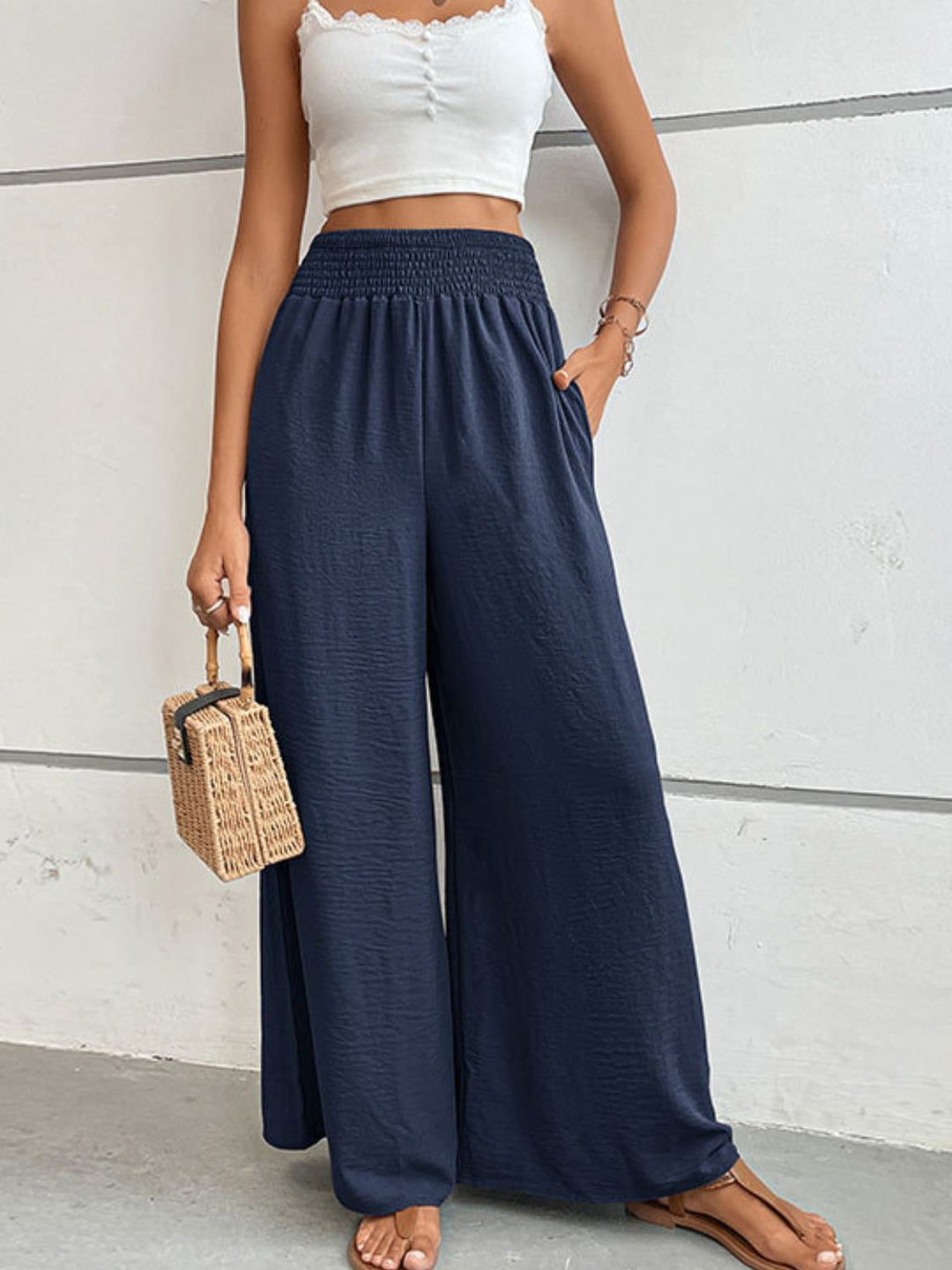 EJC Wide Waistband Relax Fit Long Pants