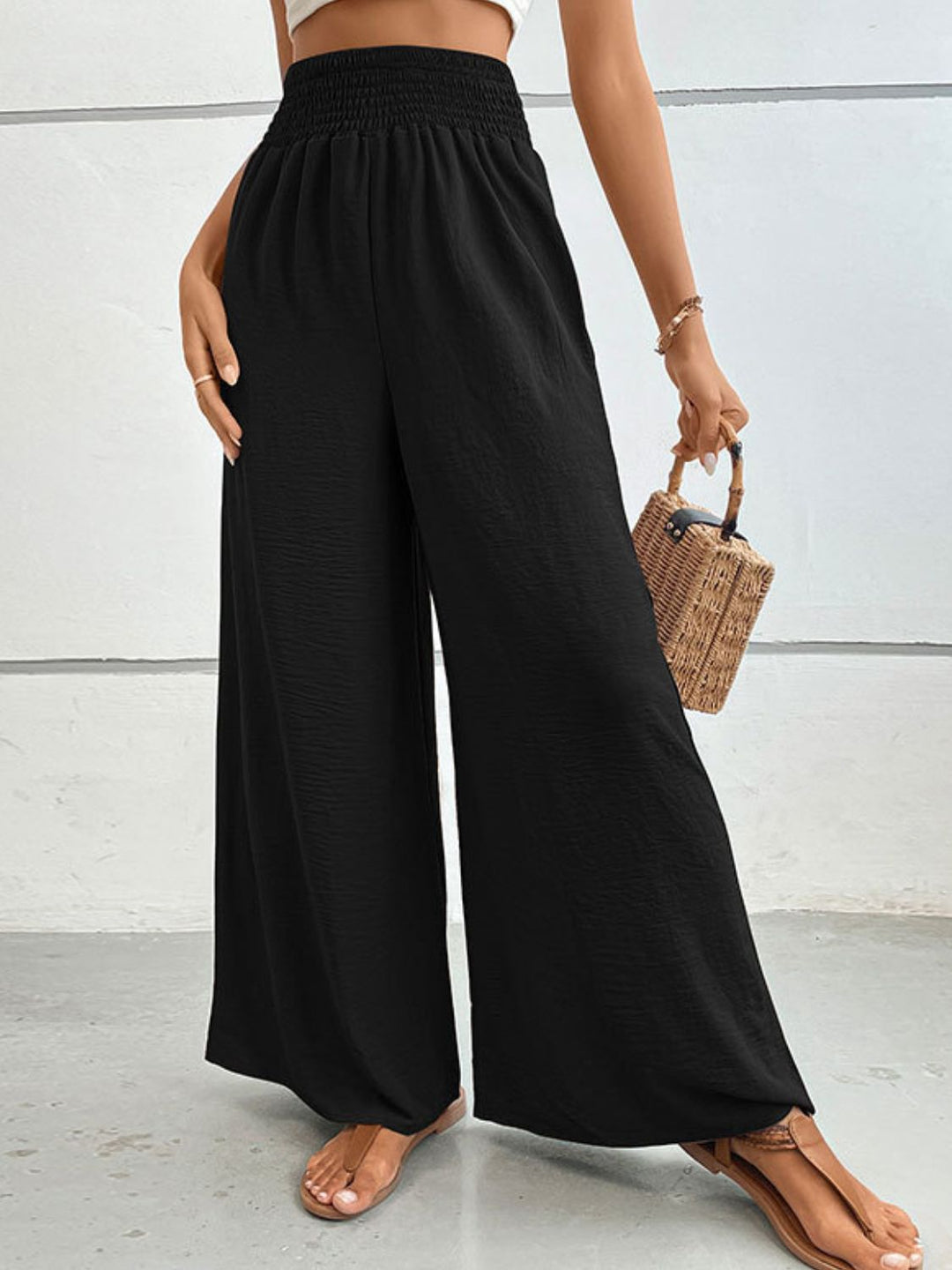 EJC Wide Waistband Relax Fit Long Pants