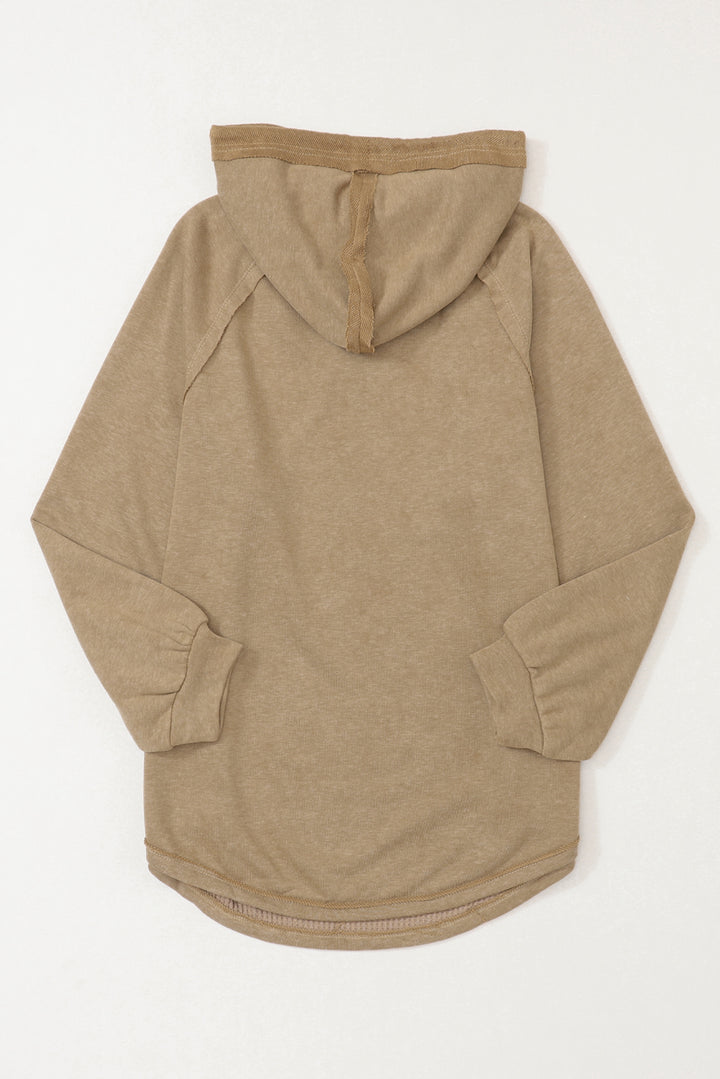 EJC Waffled Knit Drawstring Hoodie