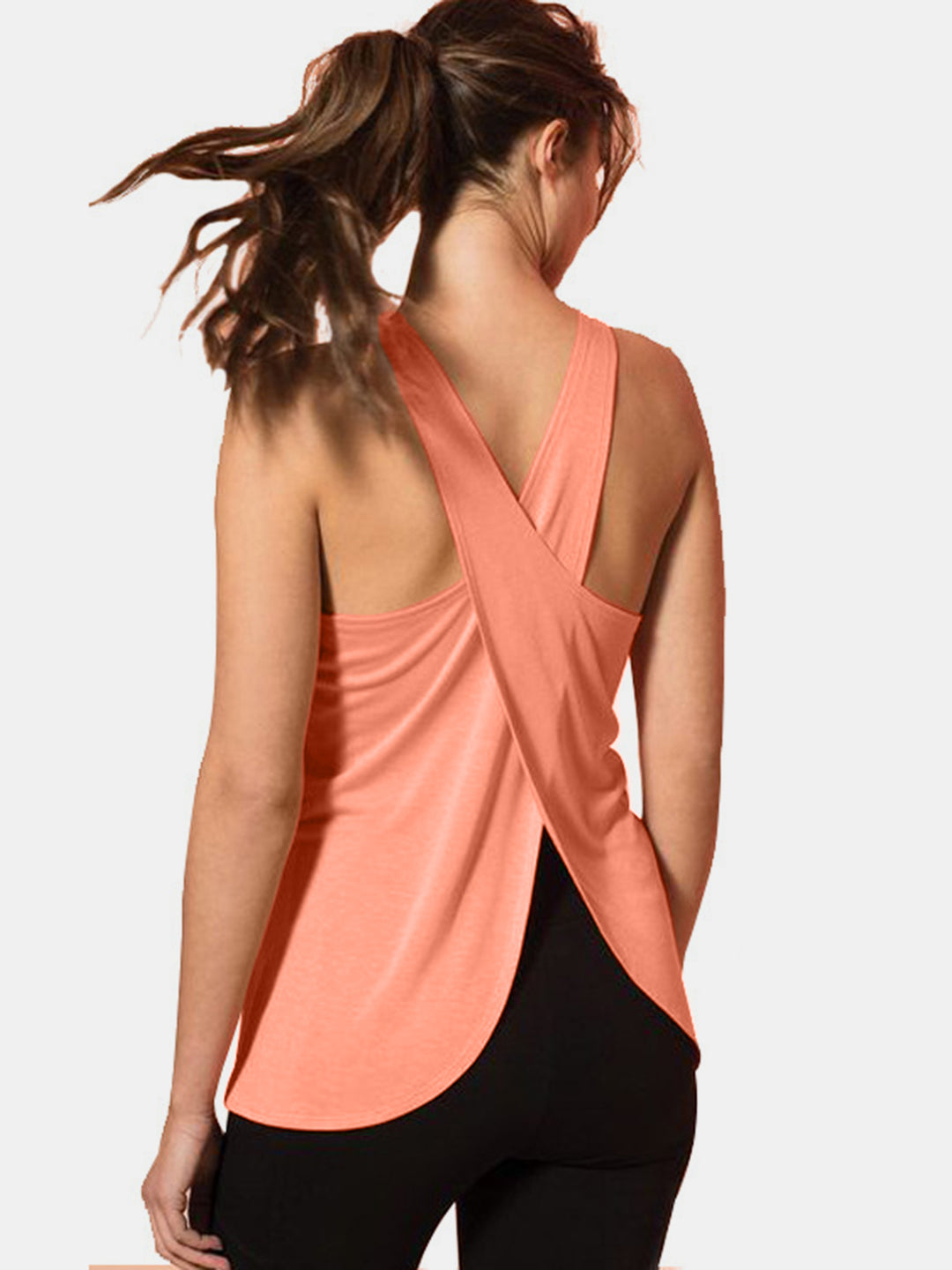 EJC Crisscross Scoop Neck Active Tank