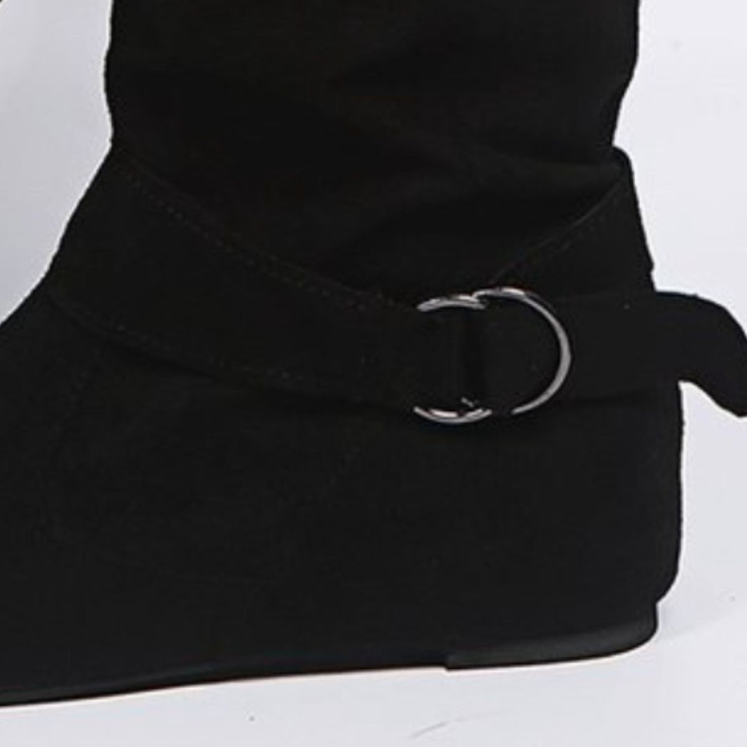 EJC SIDE ZIPPER SUEDE BOOTS