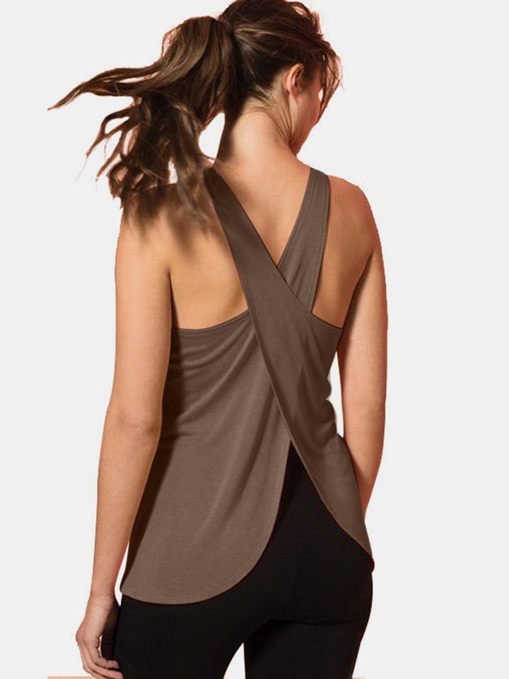 EJC Crisscross Scoop Neck Active Tank