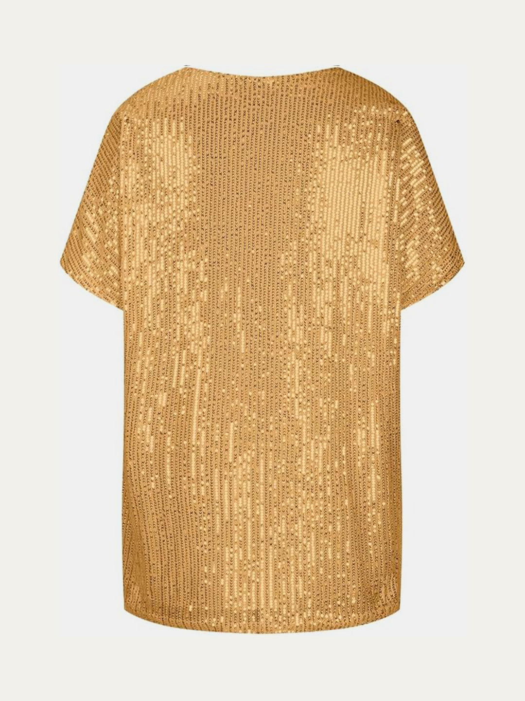 EJC Sequin V-Neck Short Sleeve Top