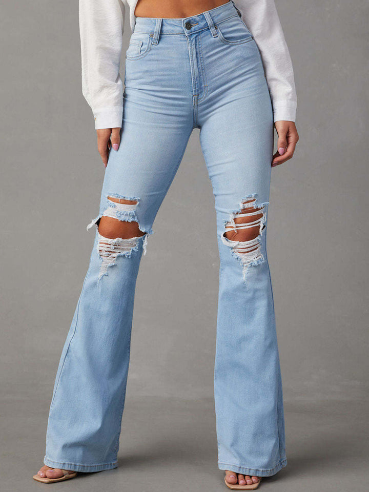 EJC Distressed Bootcut Jeans with Pockets