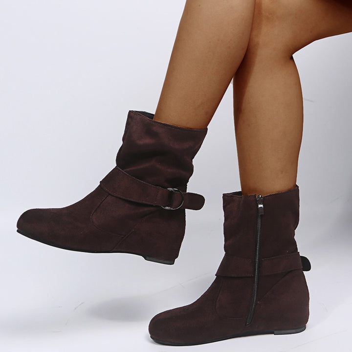 EJC SIDE ZIPPER SUEDE BOOTS