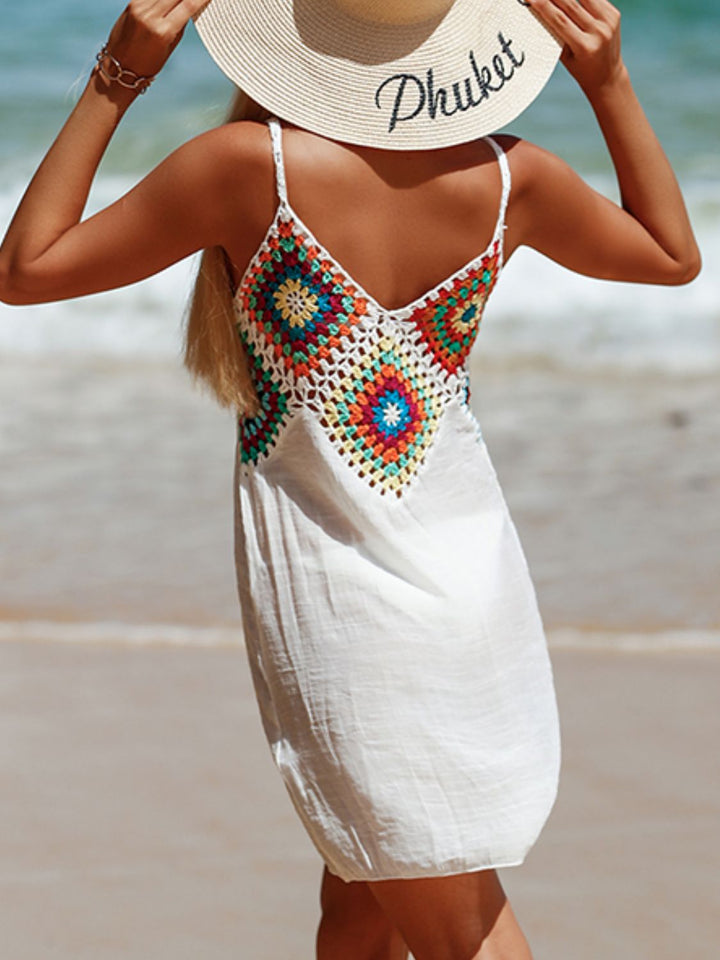 EJC Cutout V-Neck Cover-Up Dress