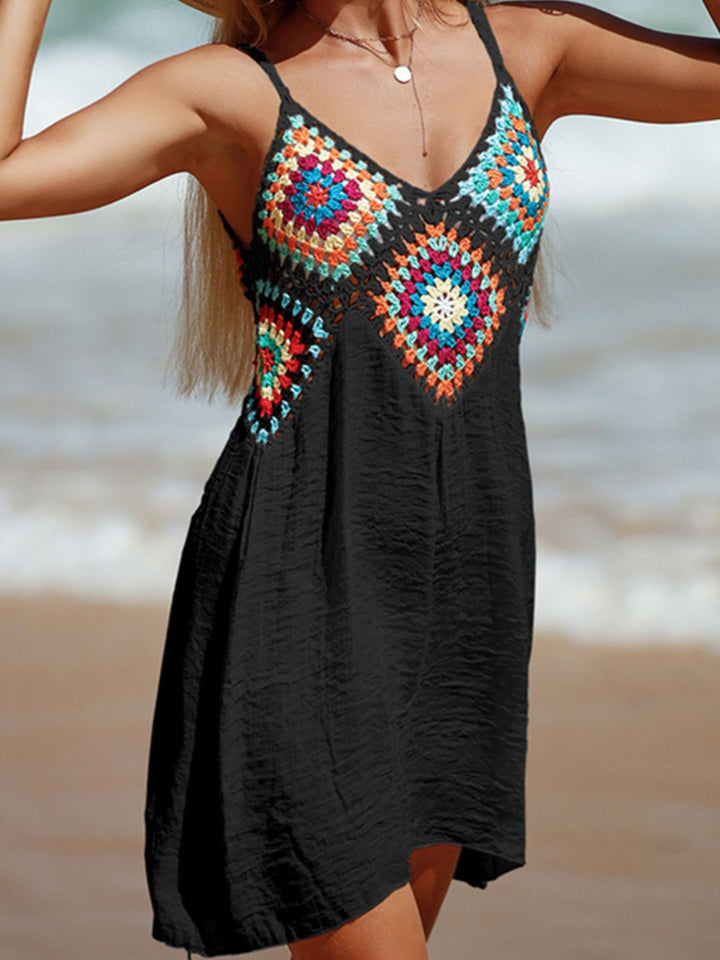 EJC Cutout V-Neck Cover-Up Dress