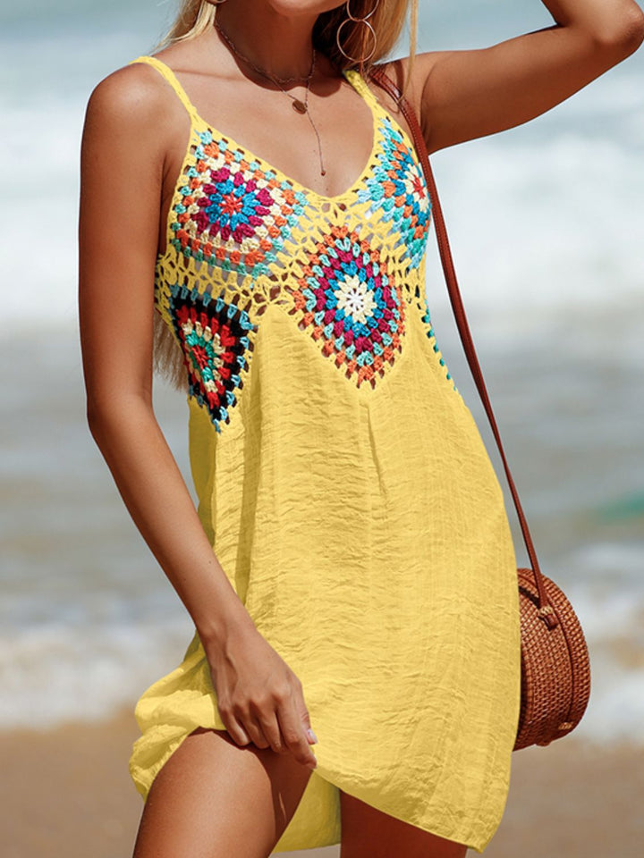 EJC Cutout V-Neck Cover-Up Dress