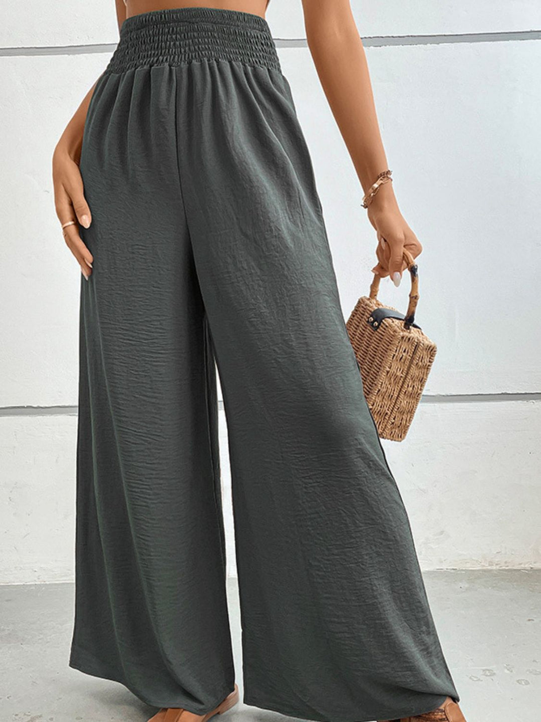 EJC Wide Waistband Relax Fit Long Pants