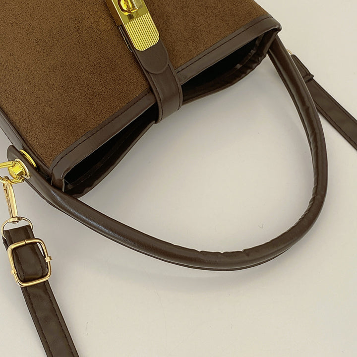 EJC PU Leather Bucket Crossbody Bag