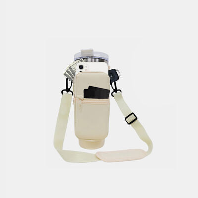 EJC Insulated Tumbler Cup Sleeve With Adjustable Shoulder Strap