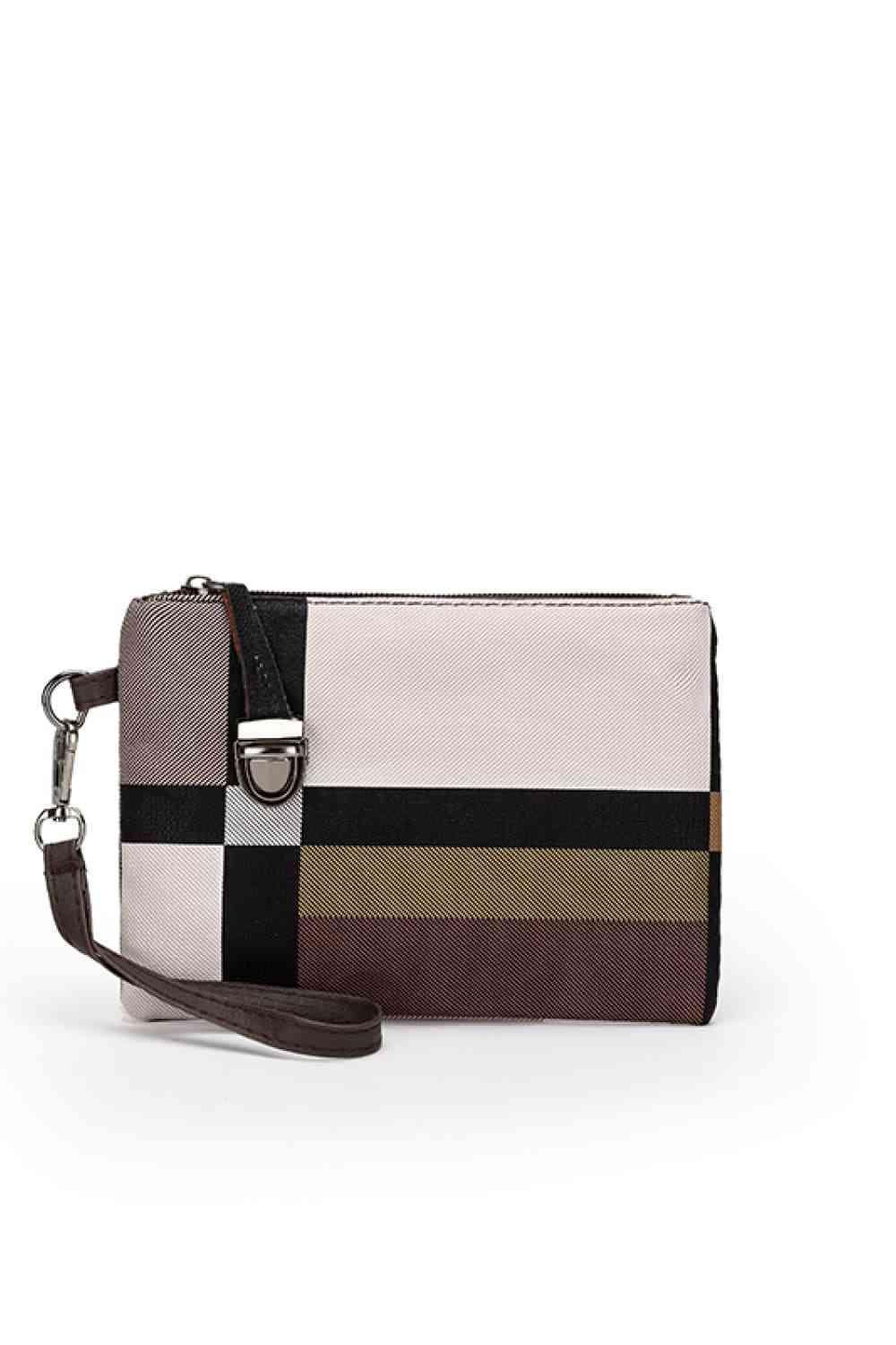 EJC 4-Piece Color Block PU Leather Bag Set