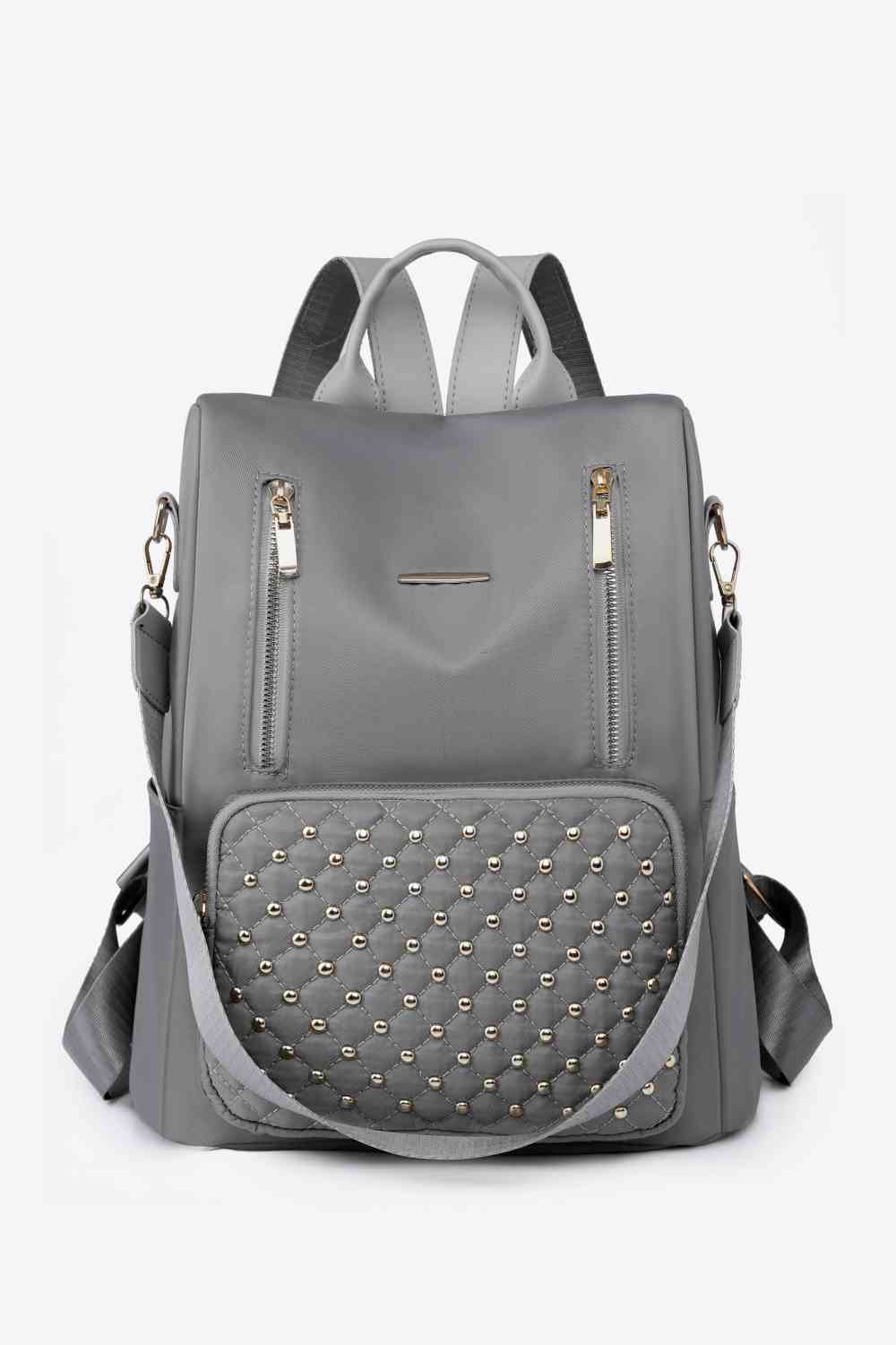 EJC Zipper Pocket Beaded Backpack