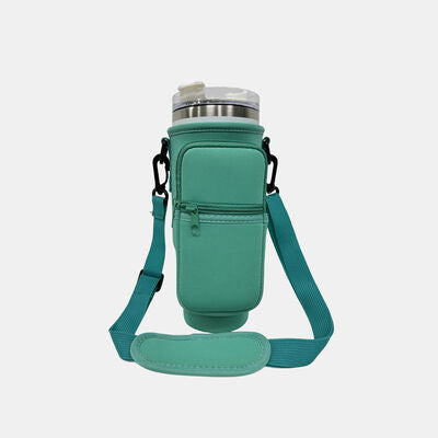 EJC Insulated Tumbler Cup Sleeve With Adjustable Shoulder Strap