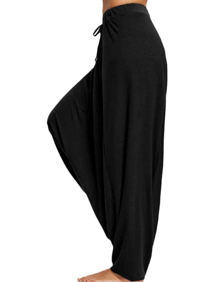 EJC Tied Mid Waist Long Harem Pants