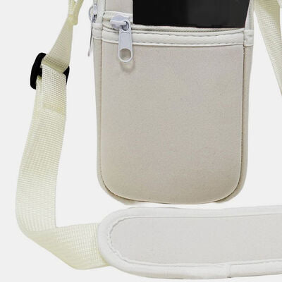 EJC Insulated Tumbler Cup Sleeve With Adjustable Shoulder Strap