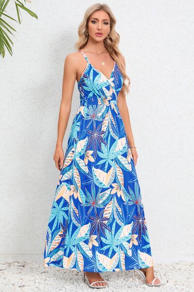 EJC Printed Surplice Maxi Cami Dress