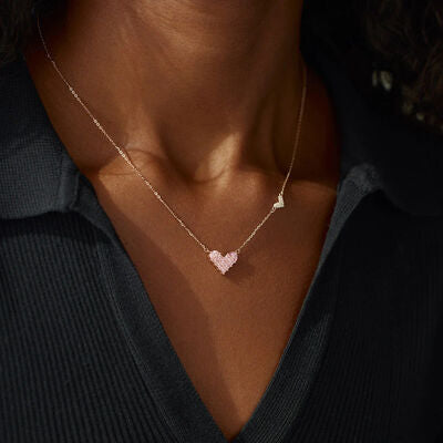 EJC Heart Shape Rose Gold-Plated Pendant Necklace