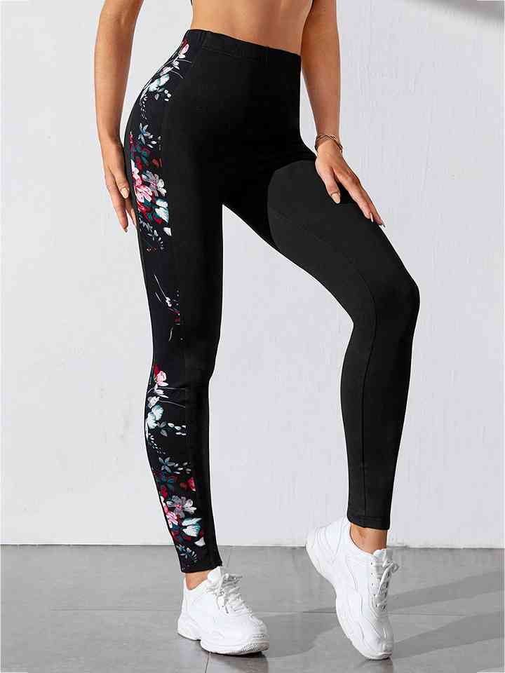 EJC Floral Print Wide Waistband Pants