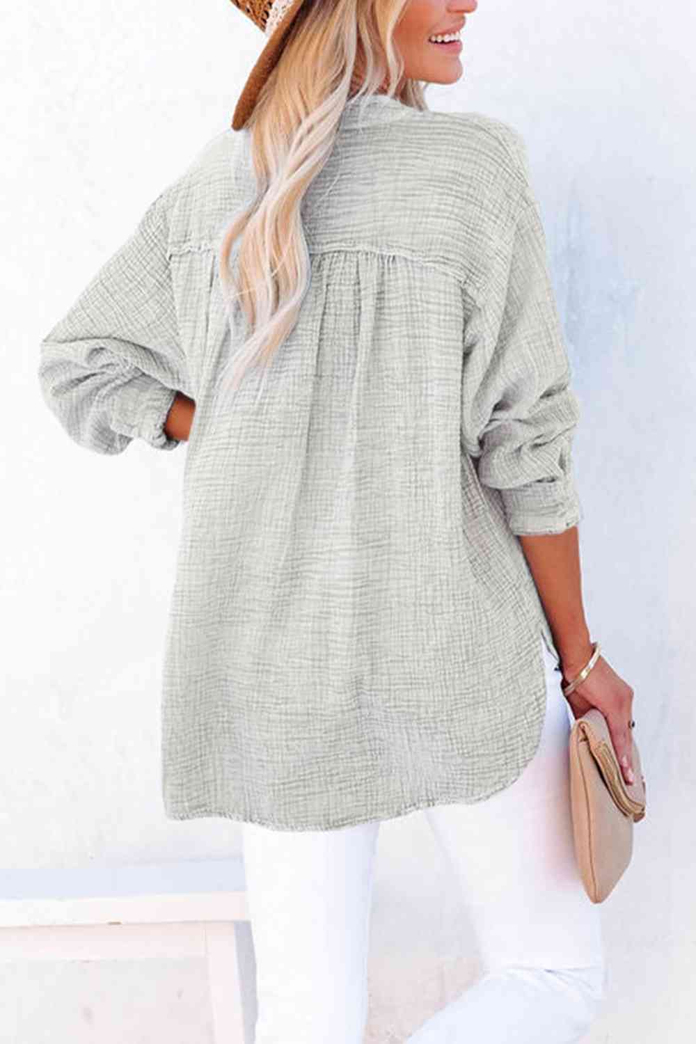 EJC Buttoned Long Sleeve Blouse