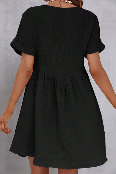 EJC V-Neck Short Sleeve Dress