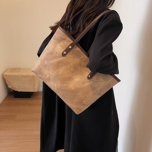 EJC PU Leather Tote Bag