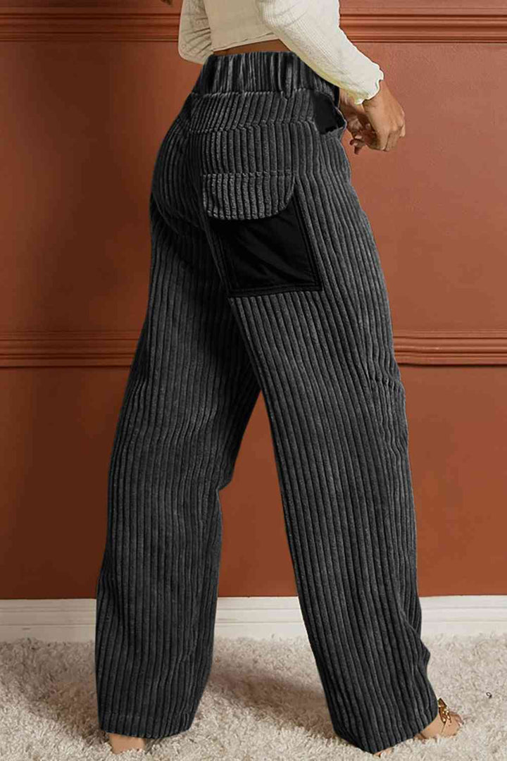 EJC Ribbed Longline Pocketed Pants