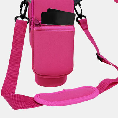 EJC Insulated Tumbler Cup Sleeve With Adjustable Shoulder Strap