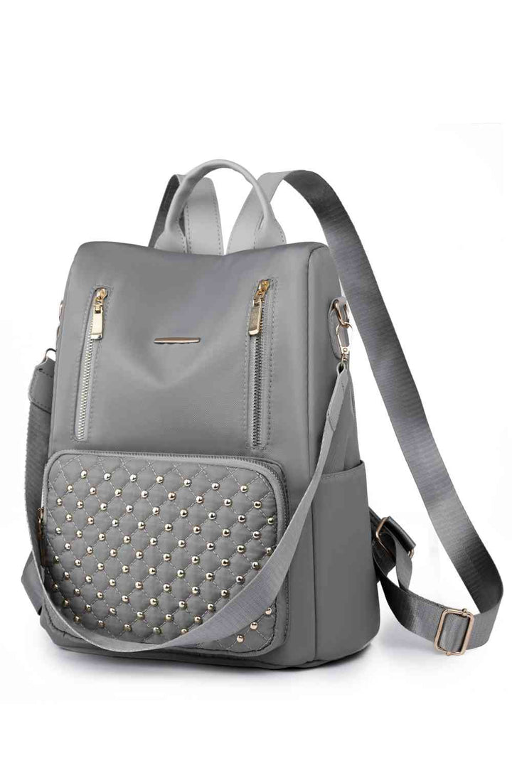 EJC Zipper Pocket Beaded Backpack